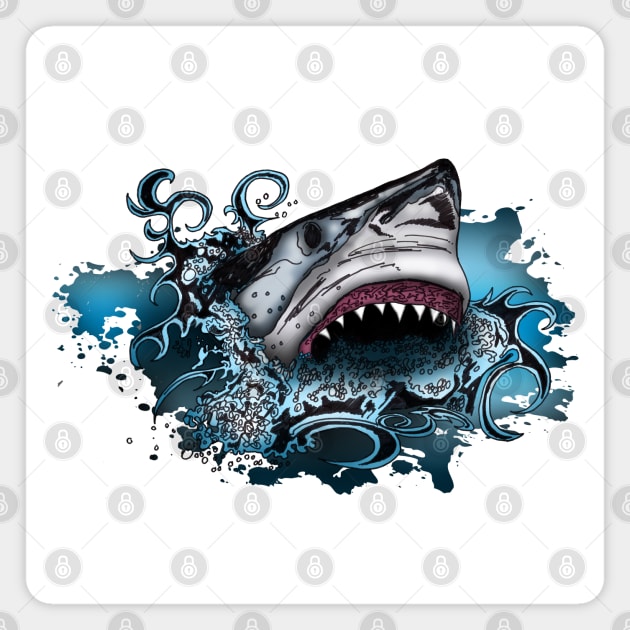 Shark Attack Magnet by adamzworld